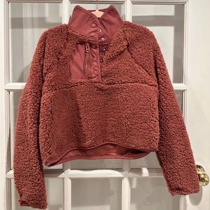 💘FOREVER 21, snap front boxy Sherpa pullover💘